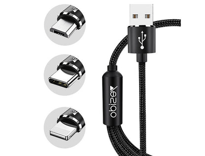 Yesido Super Fast 3 in 1 Cloth Braided Cable for Lightning & Micro & Type-C 1.2 meter CA60