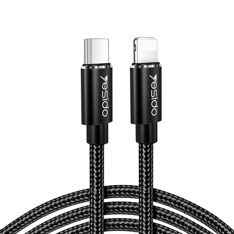 Yesido Type-C to Lightning Charging and Data Cable Cloth Braided 1.2 meter CA 56