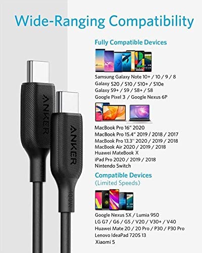 Anker PowerLine III USB C to USB C 100 Watt 1.8 m