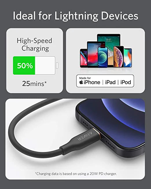 Anker PowerLine III Flow USB-C to Lightning 0.9m