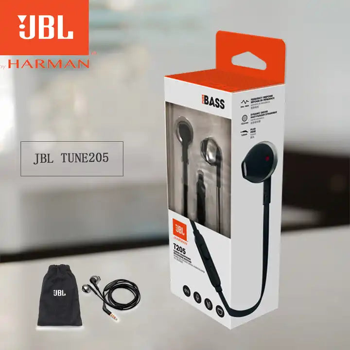 Original JBL Wired in-ear Headphones Tune 205