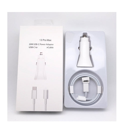 20W USB-C Car Charger with Lightning Cable