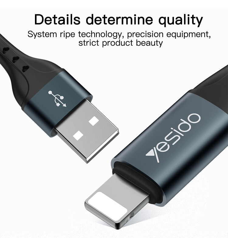 Yesido Charging and Data Cable Cloth Braided 2 meter