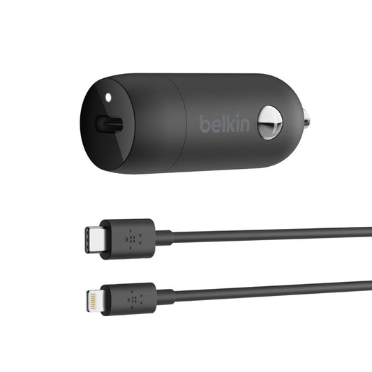 Belkin USB-C Car Charger 20 Watt and USB-C to Lightning Cable